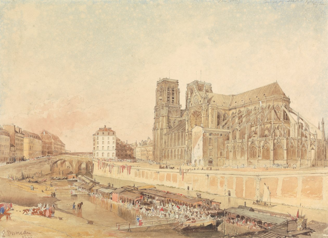 Sol Yakadan Notre Dame, Paris by Edward Duncan