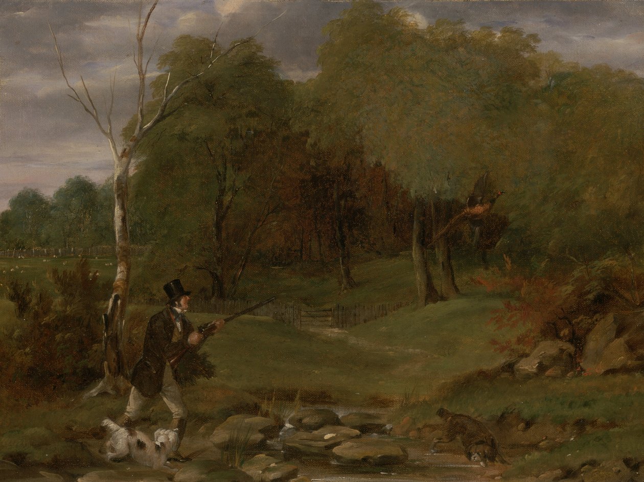 Sülün Avı (değirmen tahtasında yağ) by Edward Duncan