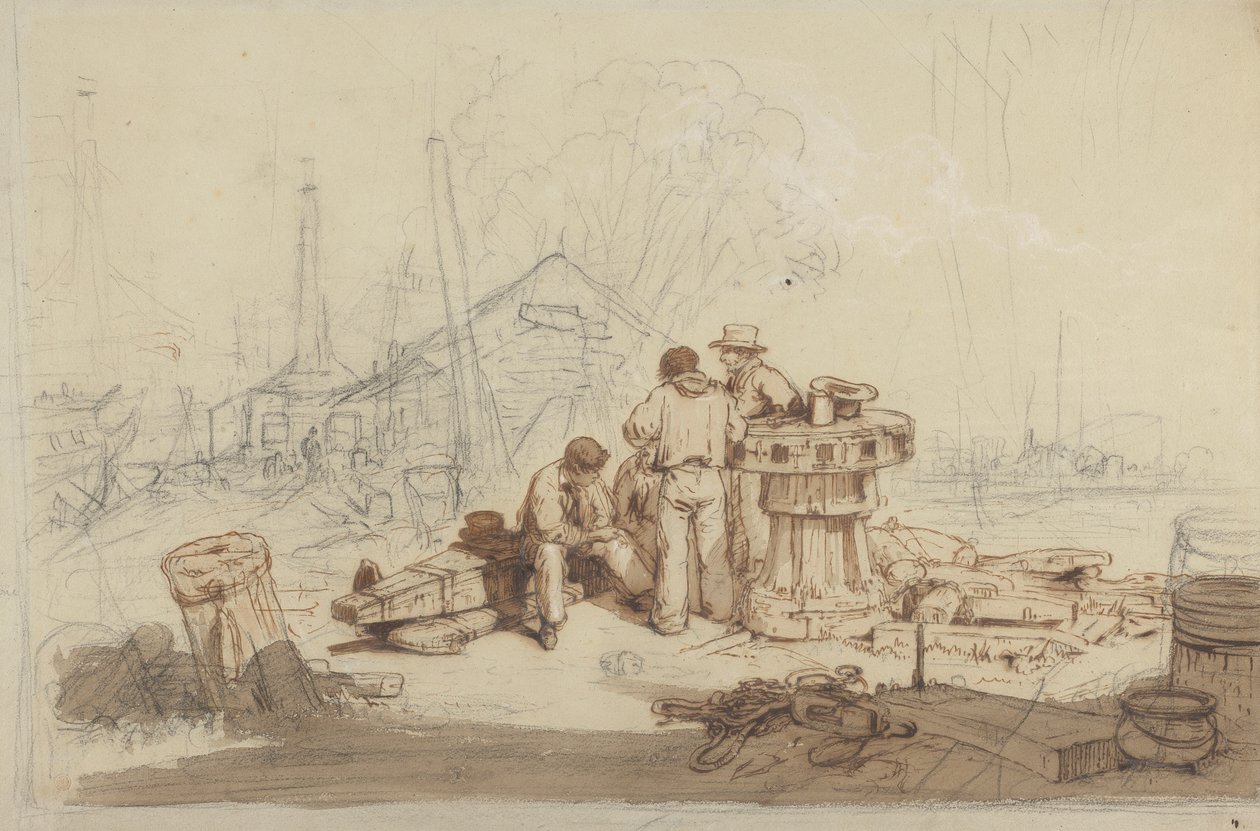 Balıkçılar ve Teçhizat Çalışması by Edward Duncan