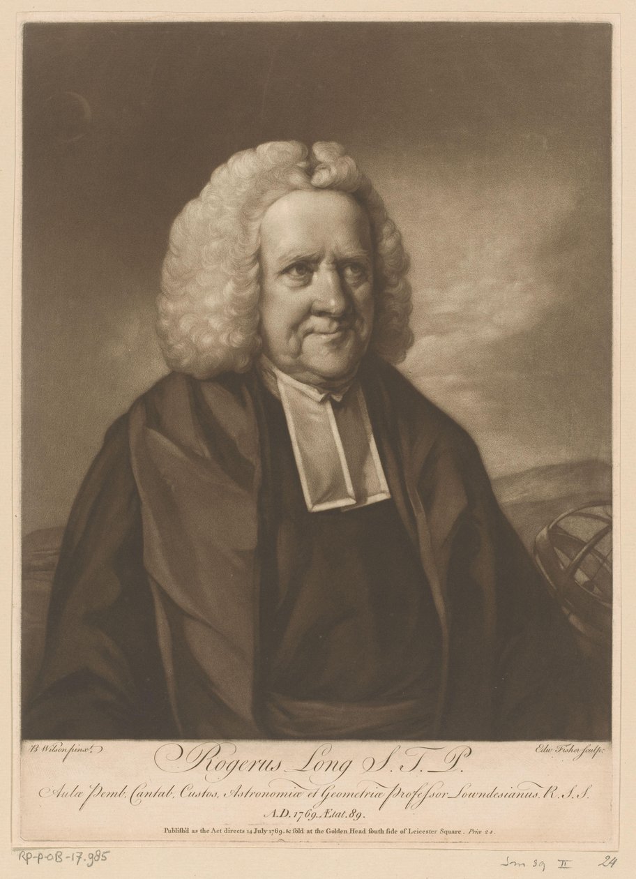 Portret van Roger Uzun Rogerus Long (nesne üzerindeki başlık) by Edward Fisher