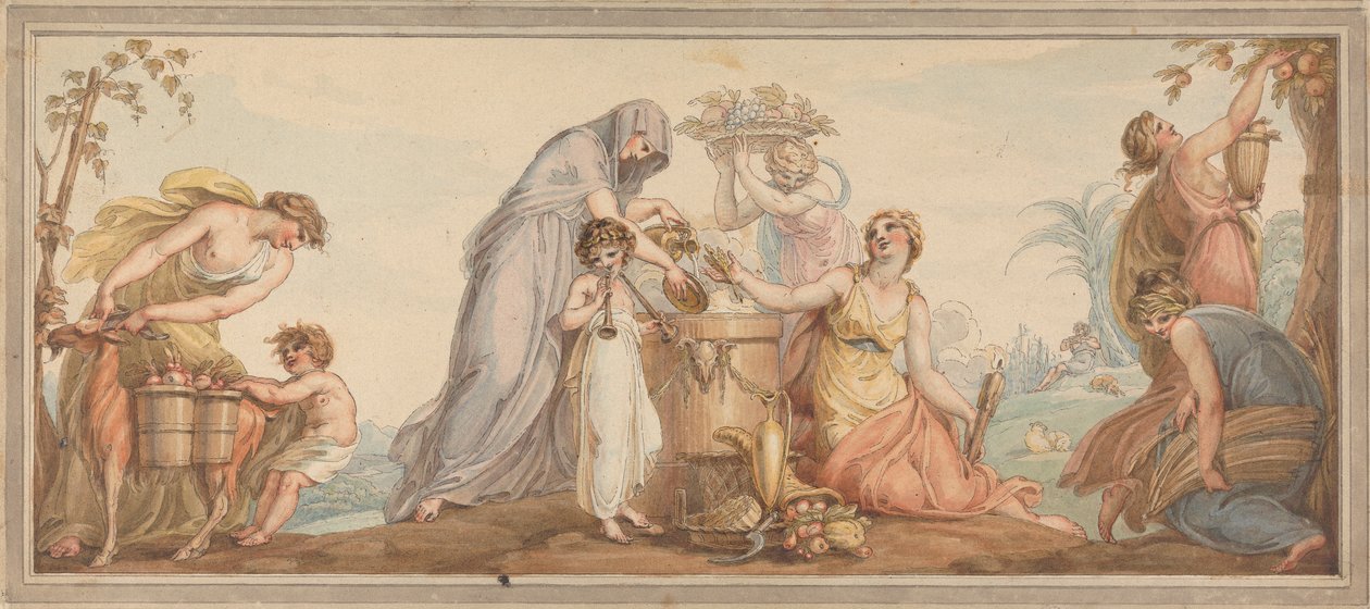 Sonbahar için Alegori by Edward Francis Burney