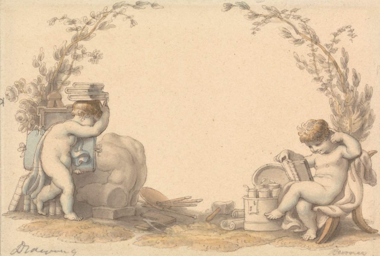 Çizim Alegorisi by Edward Francis Burney