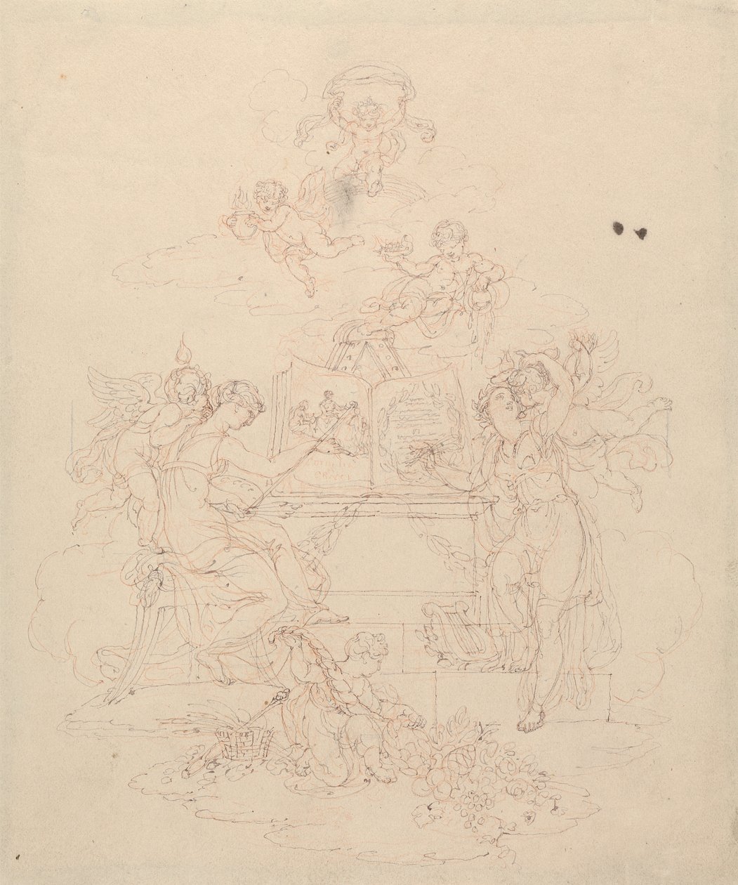 Resim ve Edebiyat Alegorisi by Edward Francis Burney