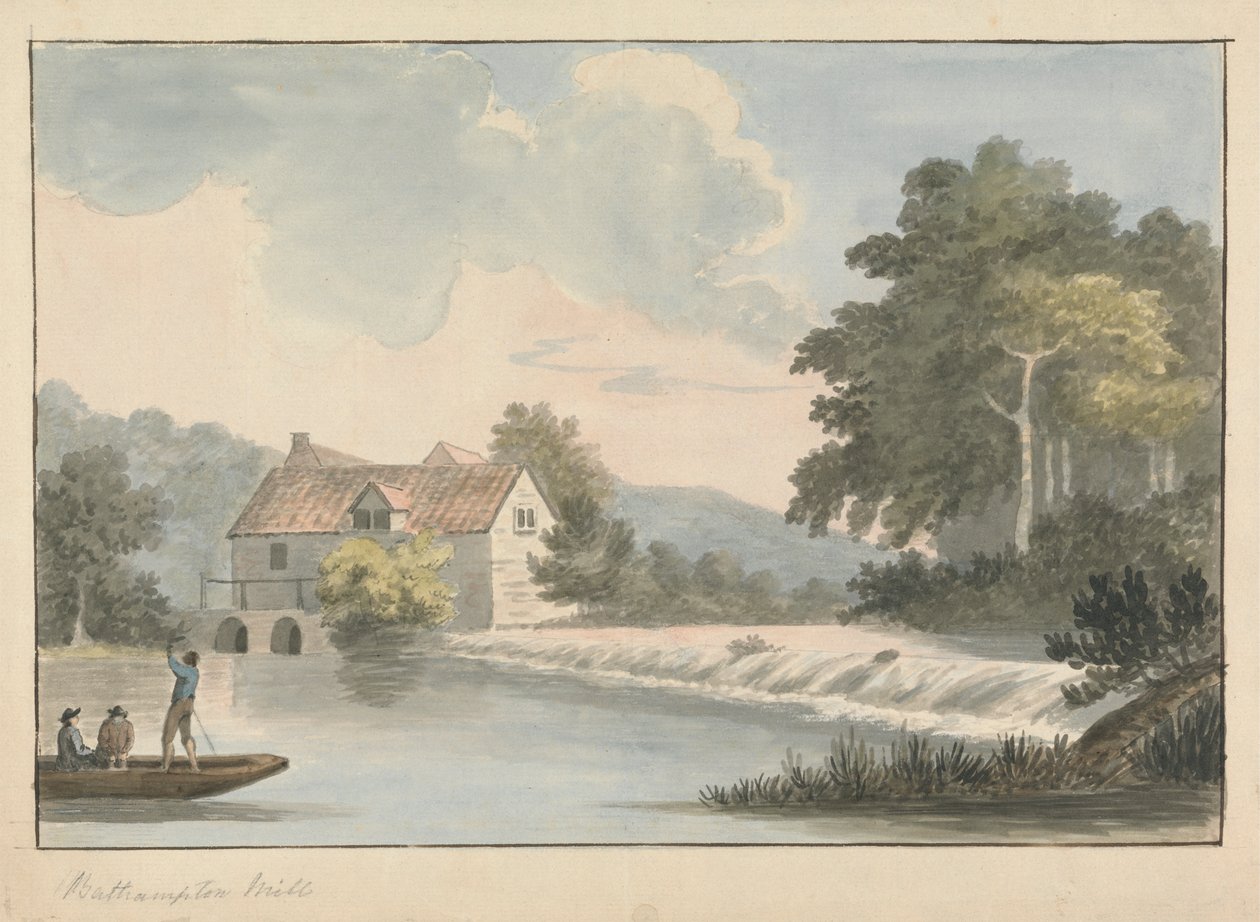 Bathampton Değirmeni by Edward Francis Burney