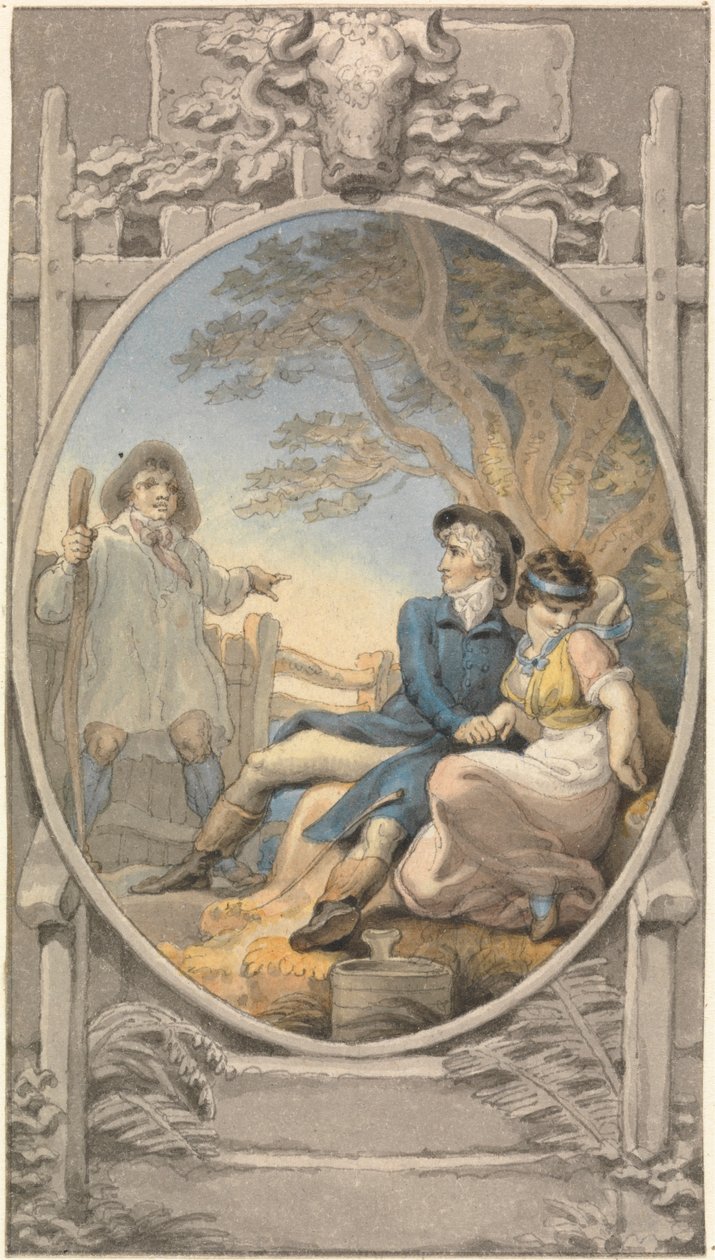 Kitap Plakası İçin Renkli Tasarım by Edward Francis Burney