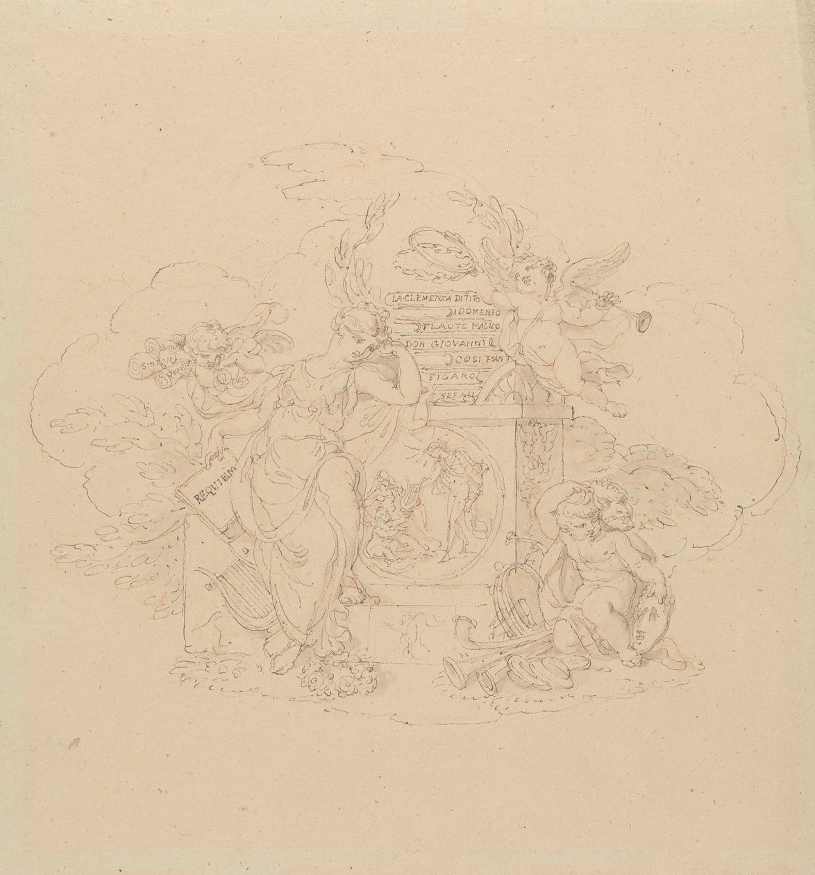 Mozart'ın Operalarına İlüstrasyonlar için Tasarımlar by Edward Francis Burney