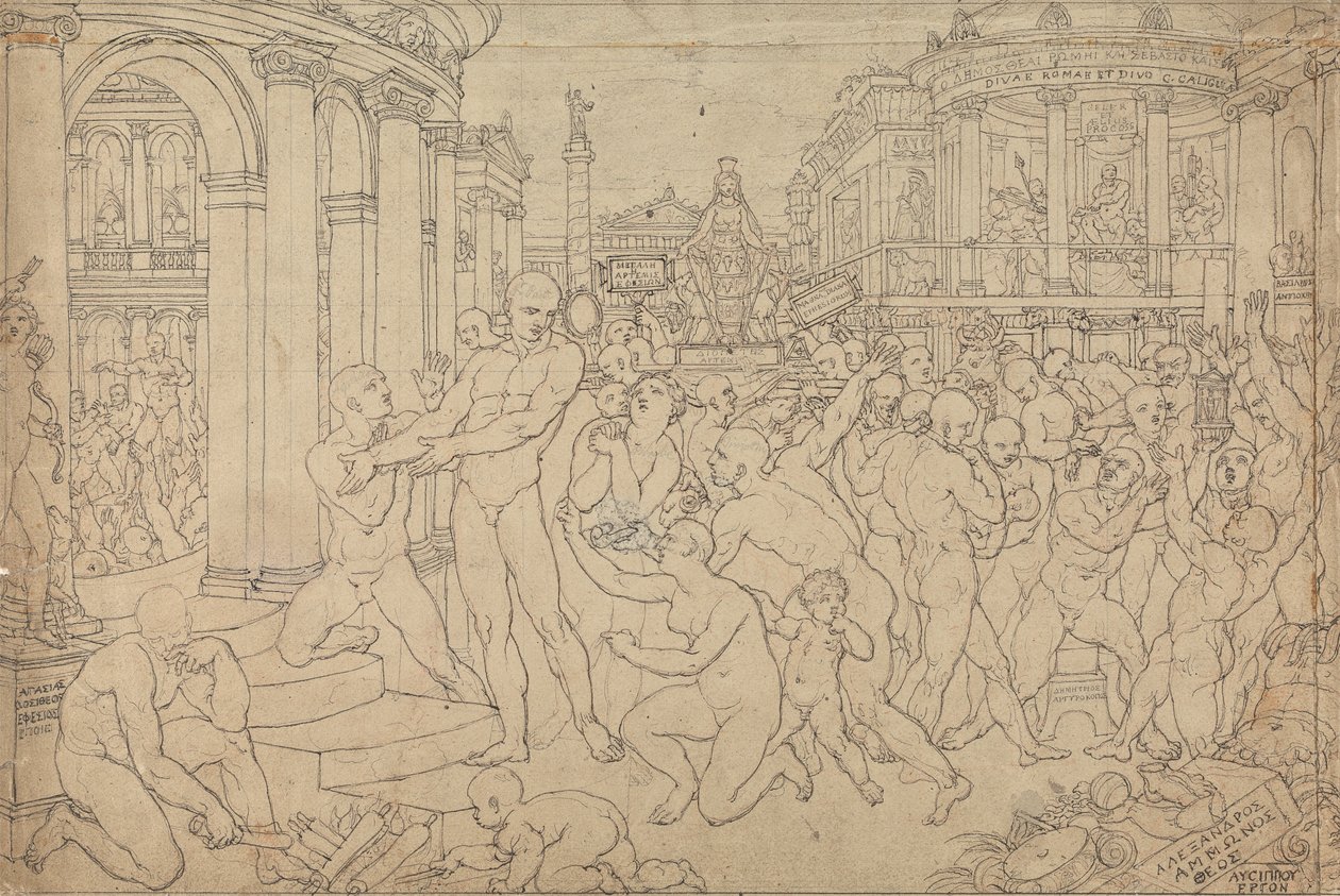 Efes'te St. Paul için Brüt Çalışma by Edward Francis Burney