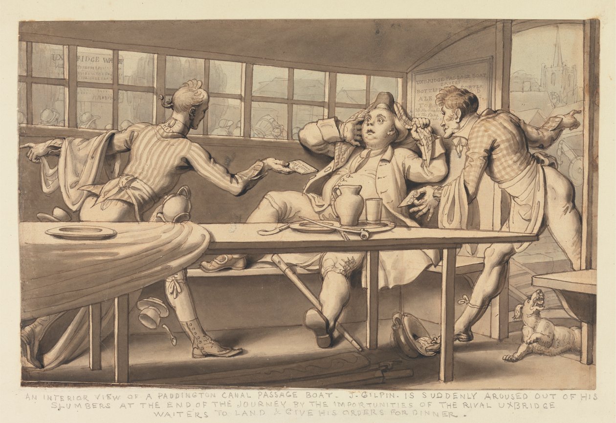 Uxbridge Geçit Teknesinde John Gilpin by Edward Francis Burney