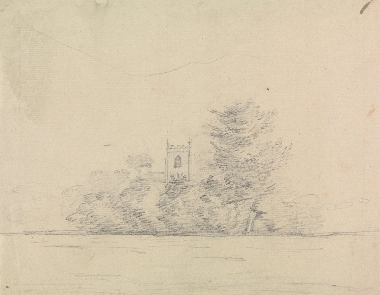 Kilise ile Manzara by Edward Francis Burney