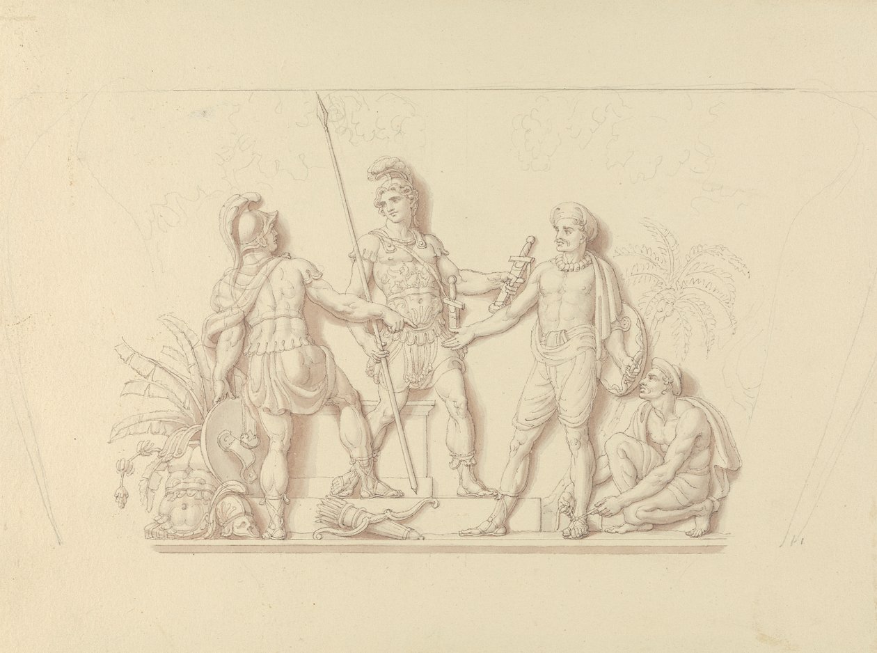 Kızılderililerin Ellerine Silah Vermek by Edward Francis Burney