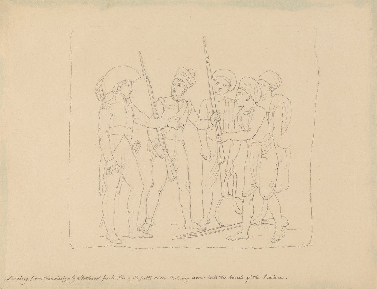 Kızılderililerin Ellerine Silah Vermek by Edward Francis Burney