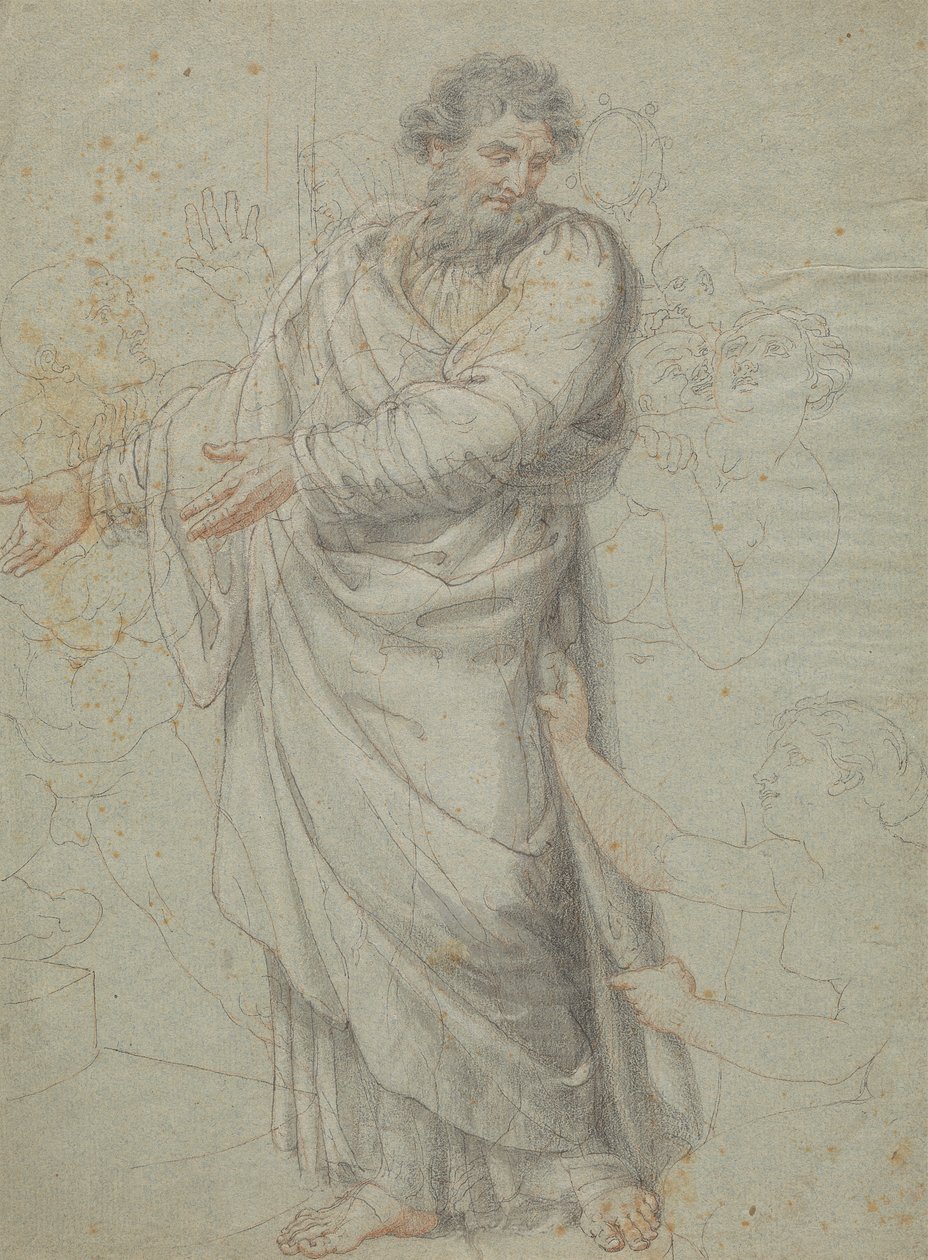 Aziz Paul Figürü Çalışması by Edward Francis Burney