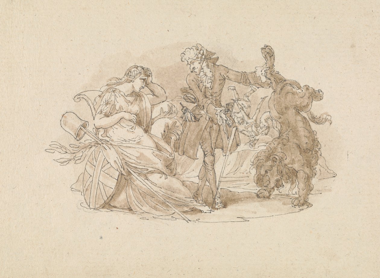 tiyatro sahnesi by Edward Francis Burney