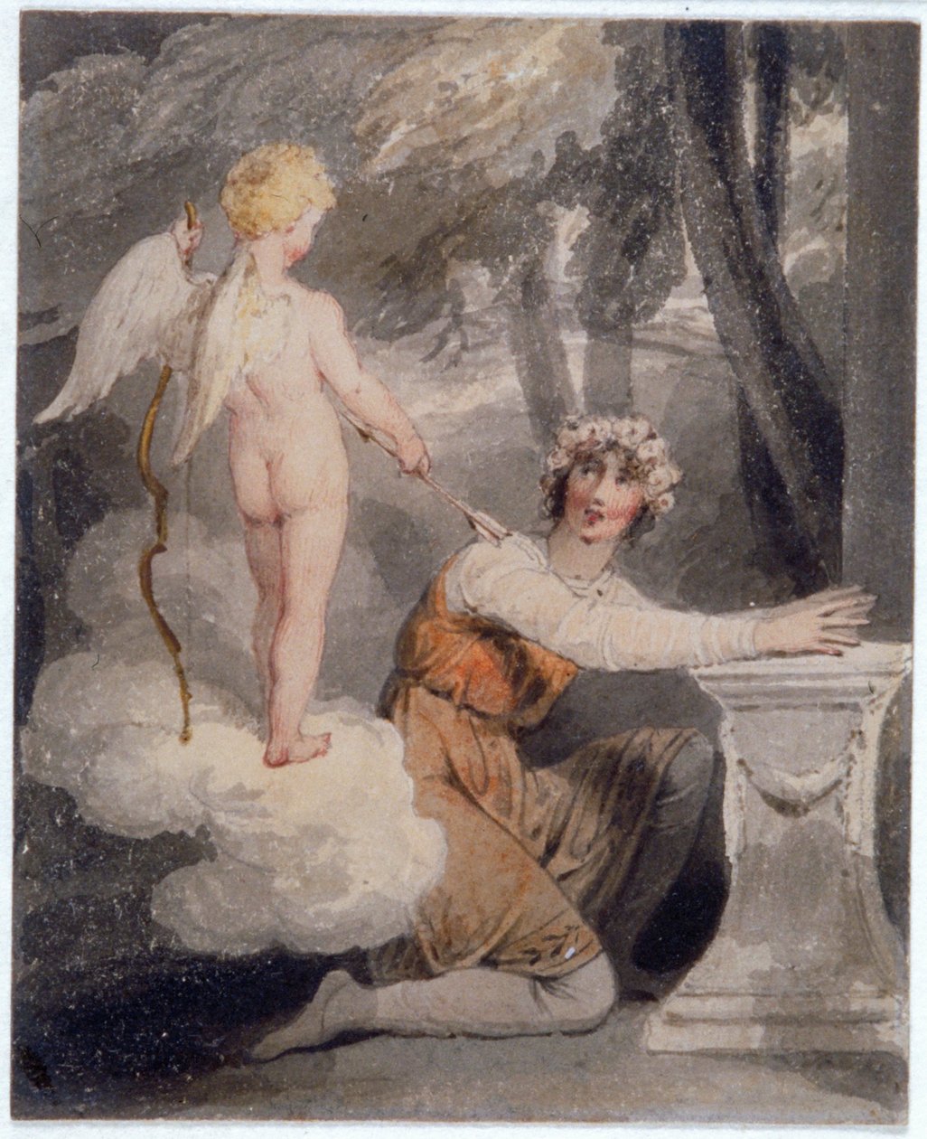 'Güllerle Taçlanan Gençlik', c1780-1848 by Edward Francis Burney
