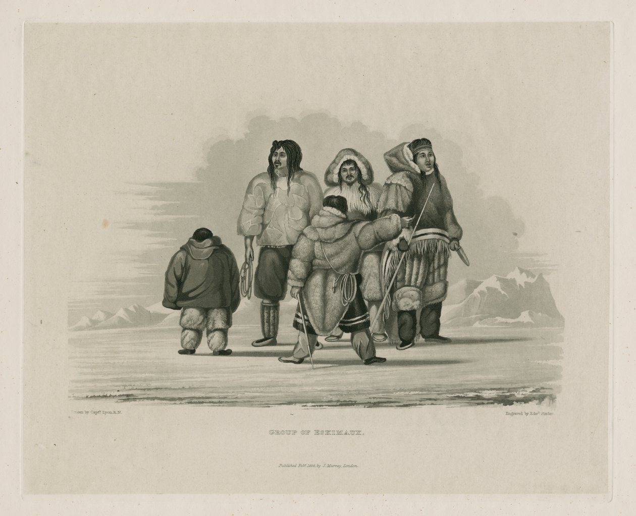 Eskimaux Grubu by Edward Francis Finden