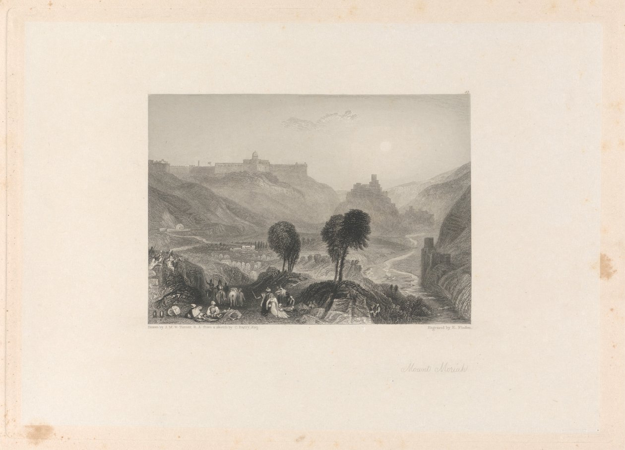 Moriah Dağı by Edward Francis Finden