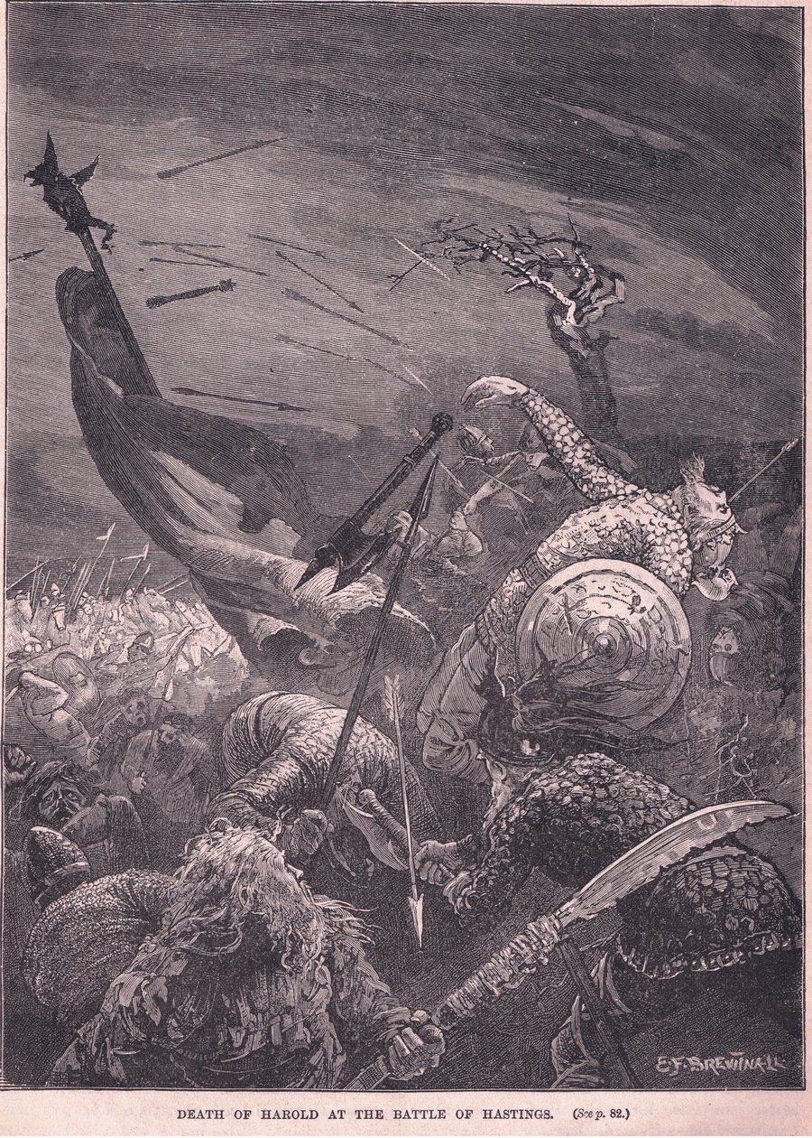 MS 1066 Hastings Savaşı'nda Harold'ın Ölümü by Edward Frederick Brewtnall