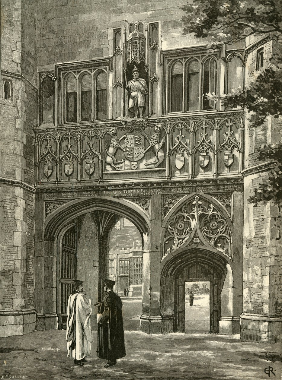 Principal Gateway, Trinity College, 19. yüzyılın sonlarında. by Edward Gascoin