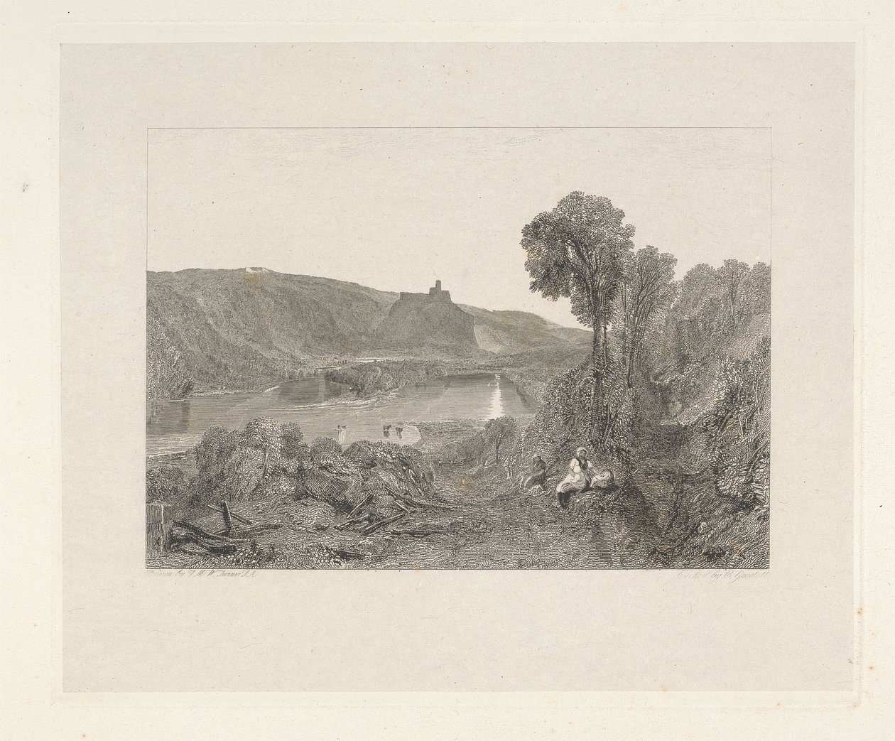 Prudoe Kalesi, Northumberland by Edward Goodall