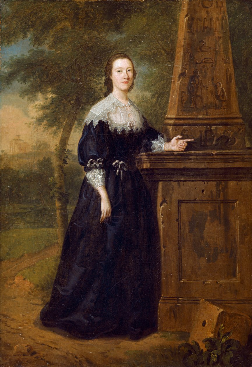 Bayan Elizabeth Wandesford c.1753 (tuval üzerine yağlıboya) by Edward Haytley