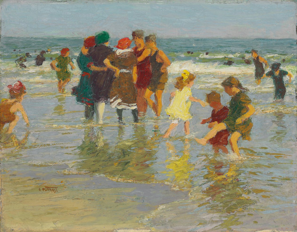 plaj sahnesi, by Edward Henry Potthast