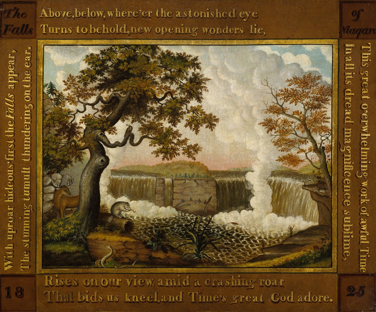 Niagara Şelalesi, 1825 dolayları by Edward Hicks