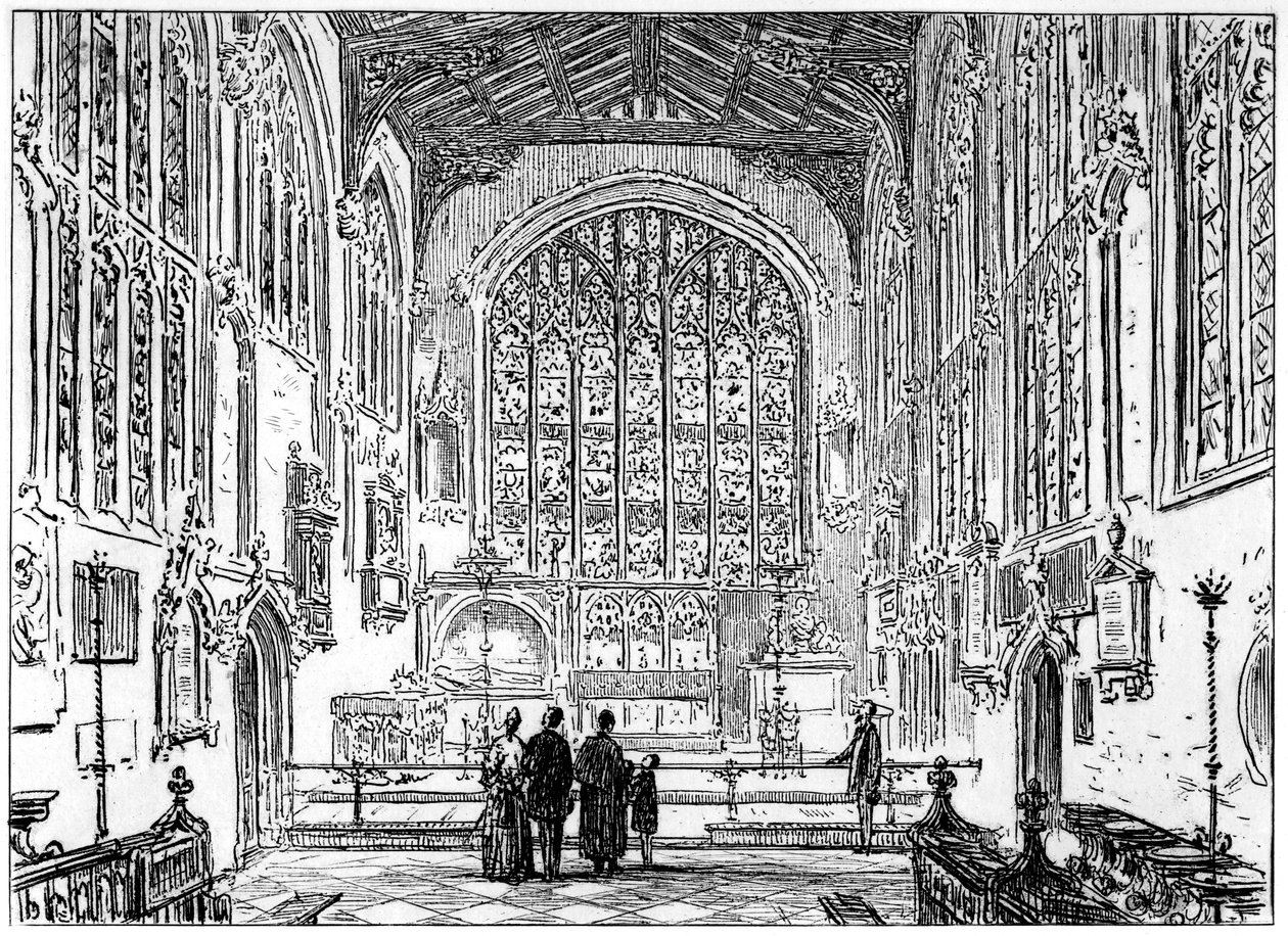 Stratford kilisesi, Stratford-upon-Avon, Warwickshire, 1885. by Edward Hull