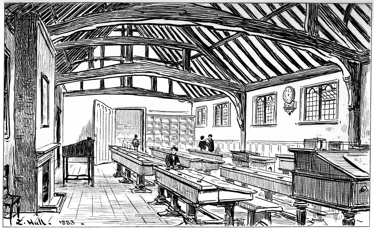 Gramer okulu, Stratford-upon-Avon, Warwickshire, 1885. by Edward Hull
