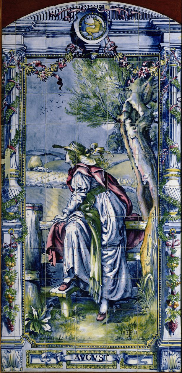 Ağustos, Hollanda Mutfağı için bir dizi karo panelden, 1867-8 by Edward John Poynter