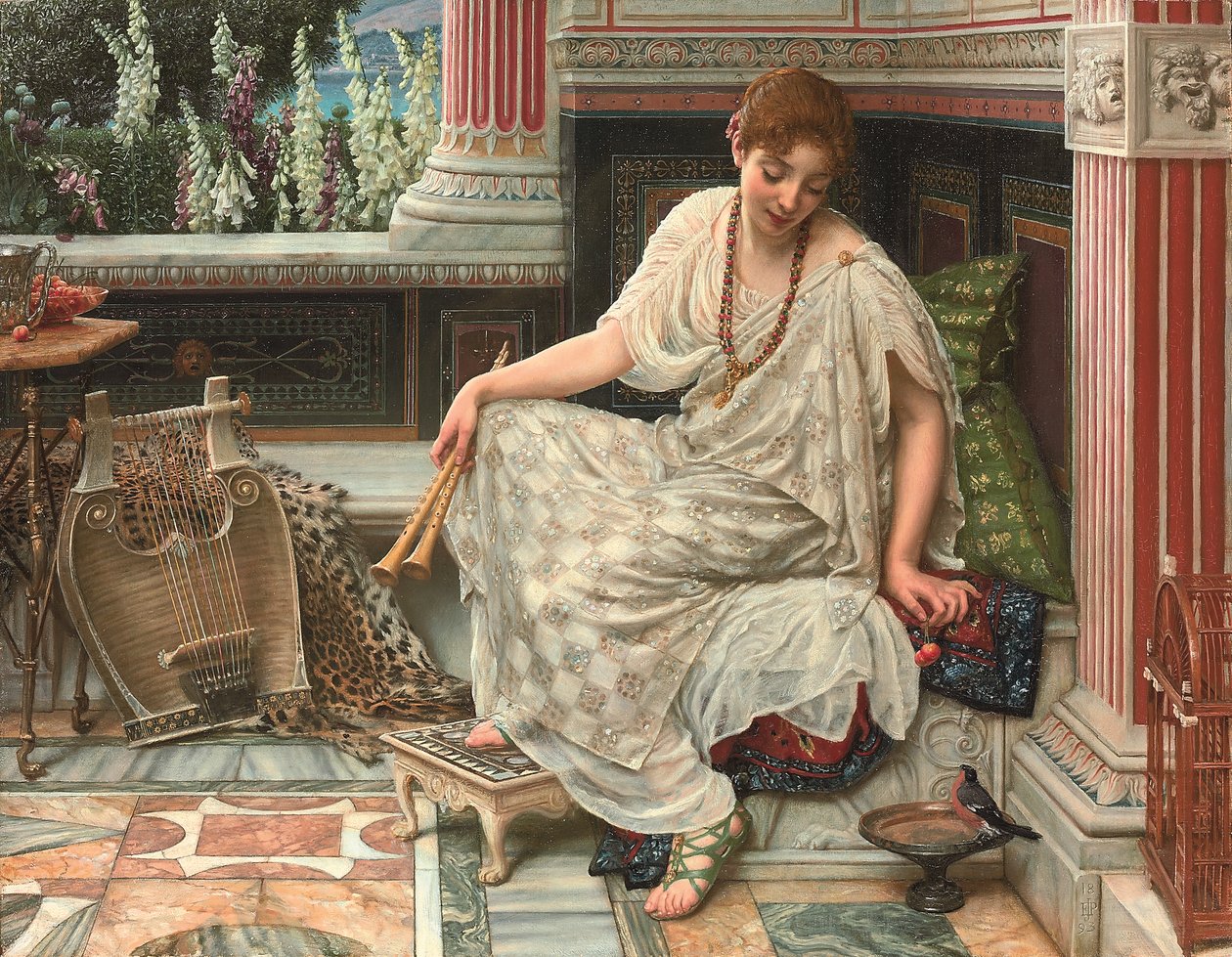 Chloe. Dulcis docta modos et citharae sciens (tuval üzerine yağlıboya) by Edward John Poynter