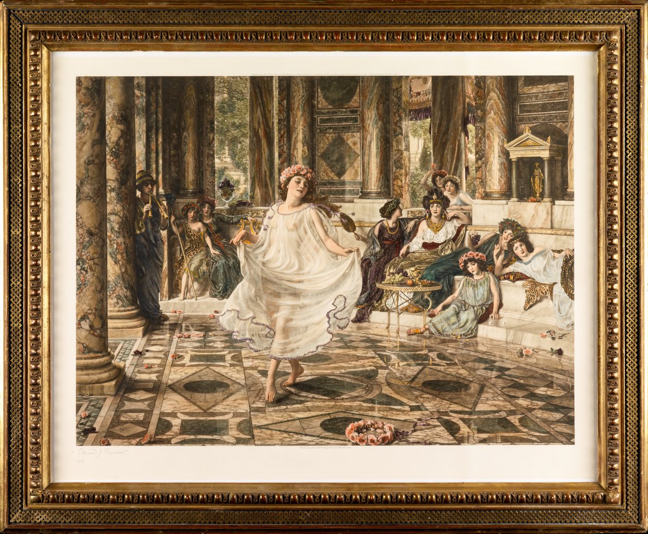 Yunan Dansı (el boyaması fotoğraf gravürü) by Edward John Poynter