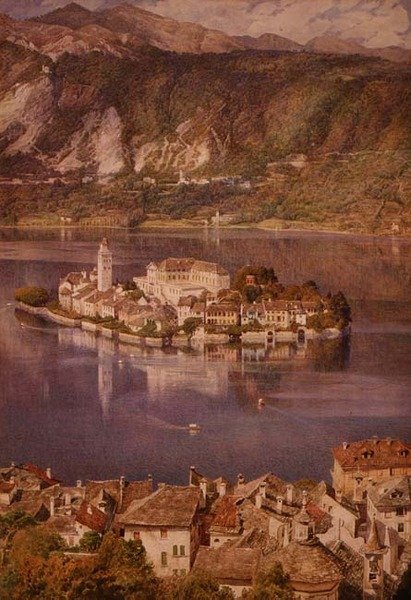 San Giulio Adası, Orta Gölü by Edward John Poynter