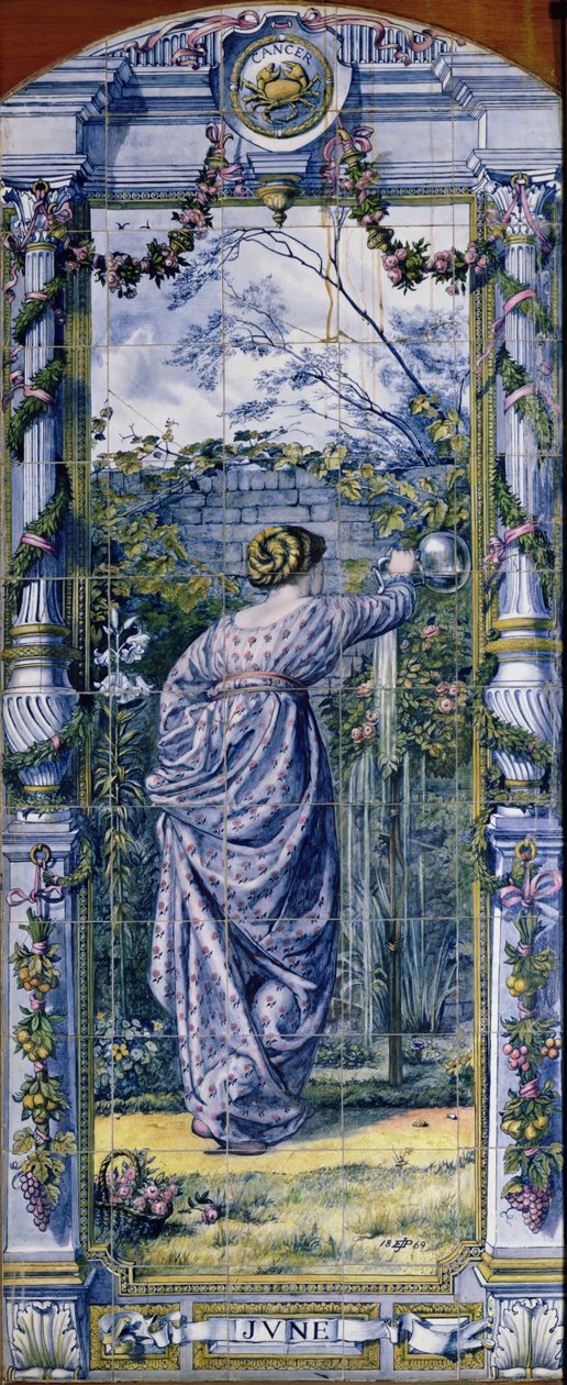 Haziran, Hollanda Mutfağı için bir dizi karo panelden, 1867-8 by Edward John Poynter