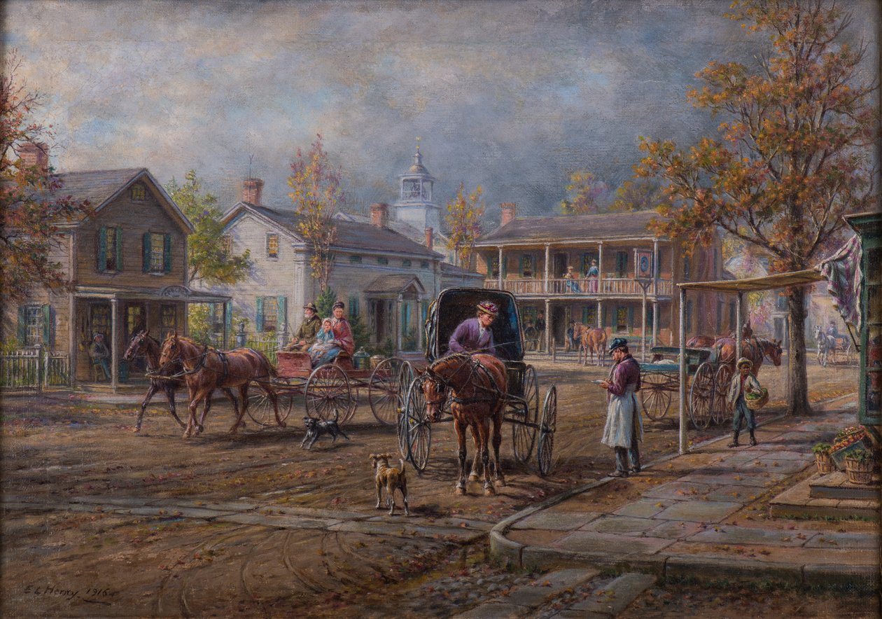 Bir Köy Sokağı, 1916 by Edward Lamson Henry