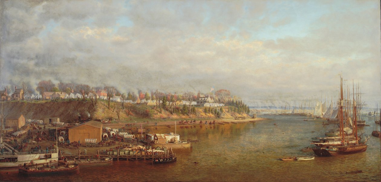 City Point, Virginia, General Grant Genel Merkezi, 1873 by Edward Lamson Henry