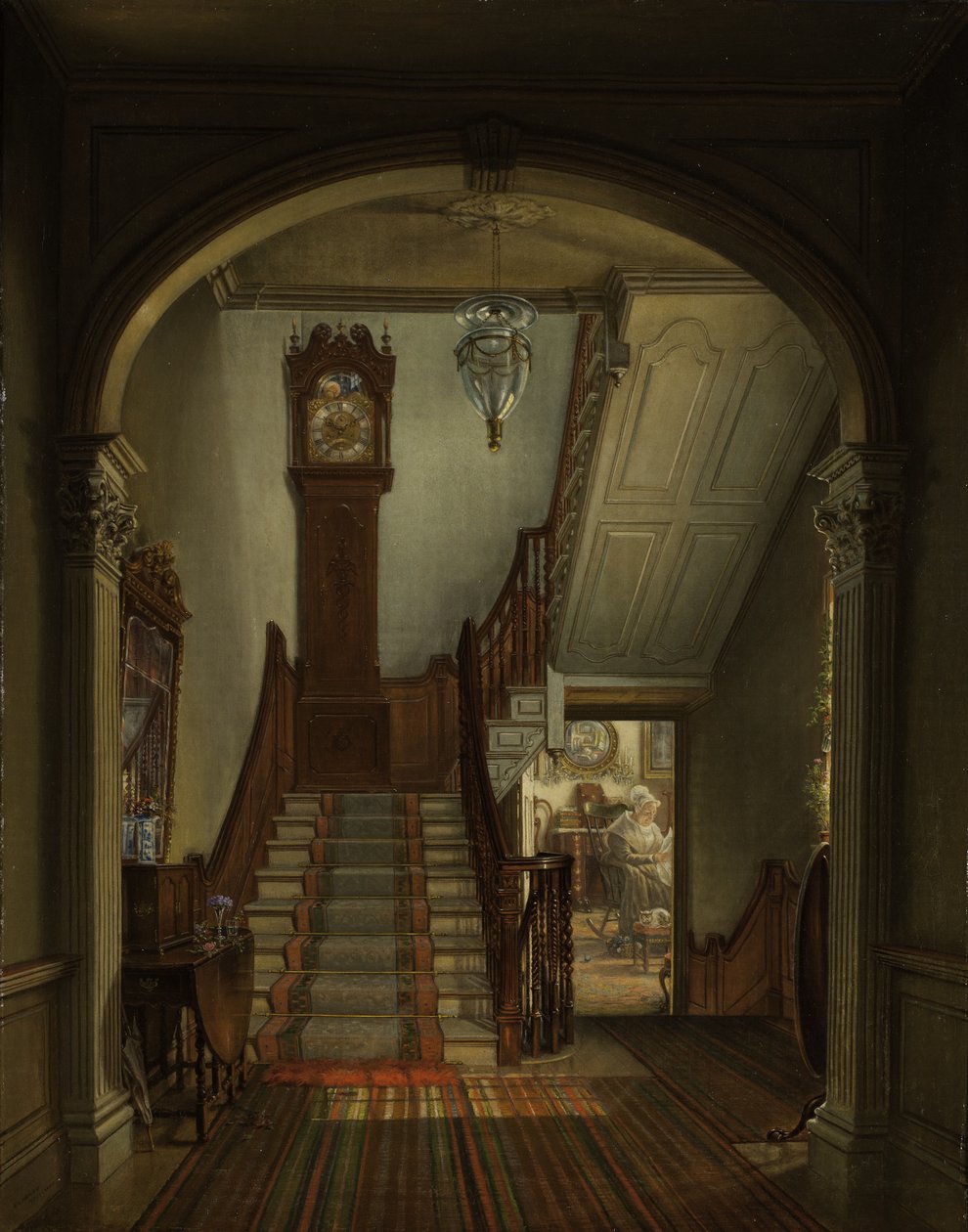 Merdivenlerdeki Eski Saat, 1868 by Edward Lamson Henry