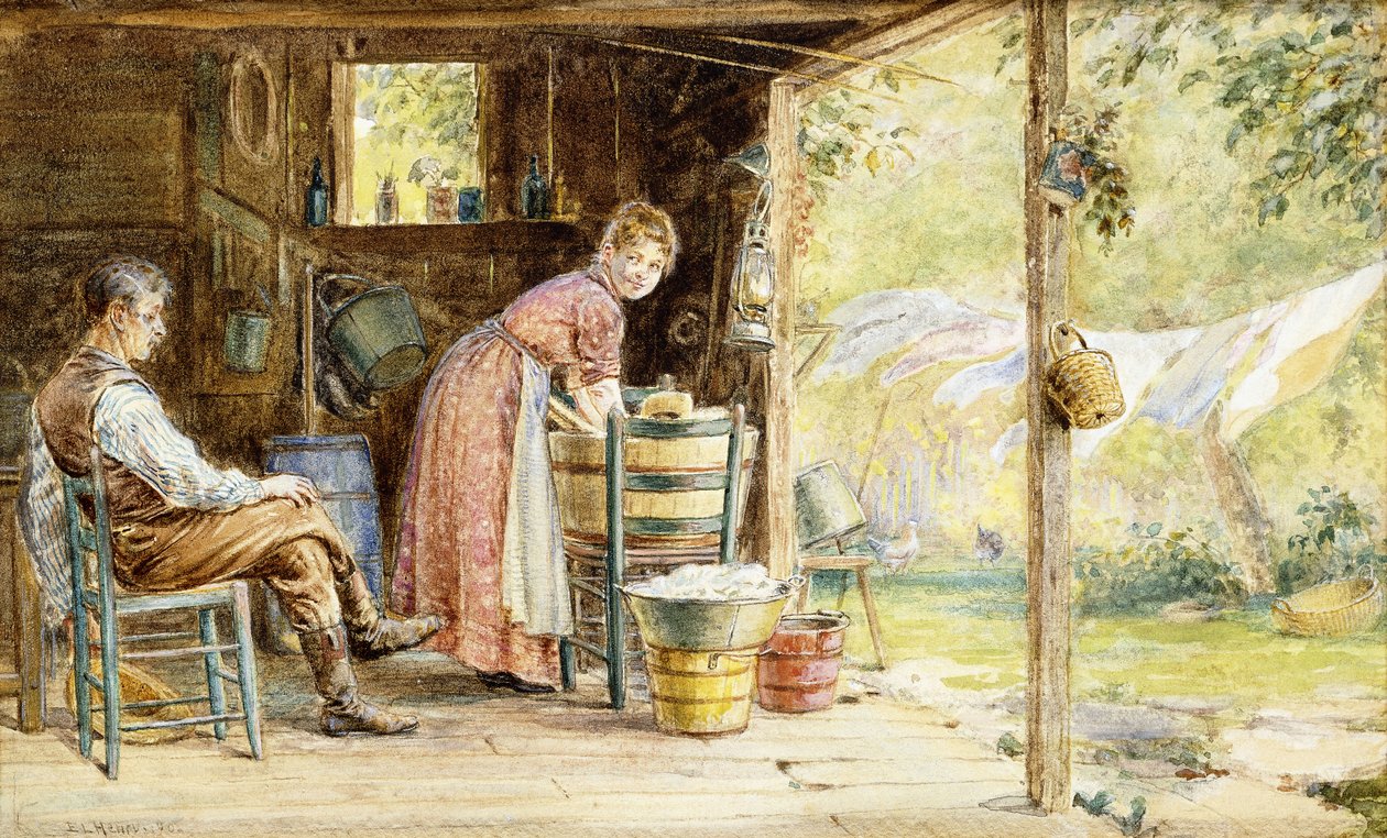 Yıkama Günü, 1890 by Edward Lamson Henry