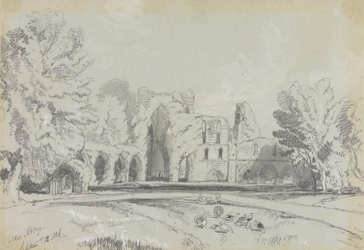 Calder Manastırı, 12 Eylül 1836 by Edward Lear