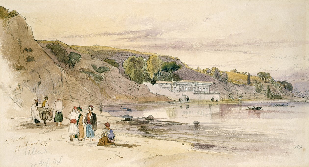 Takvim, 1848 (kağıt üzerine kalem & mürekkep ve wc) by Edward Lear