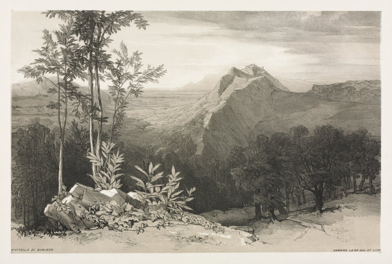 Civitella di Subiaco by Edward Lear