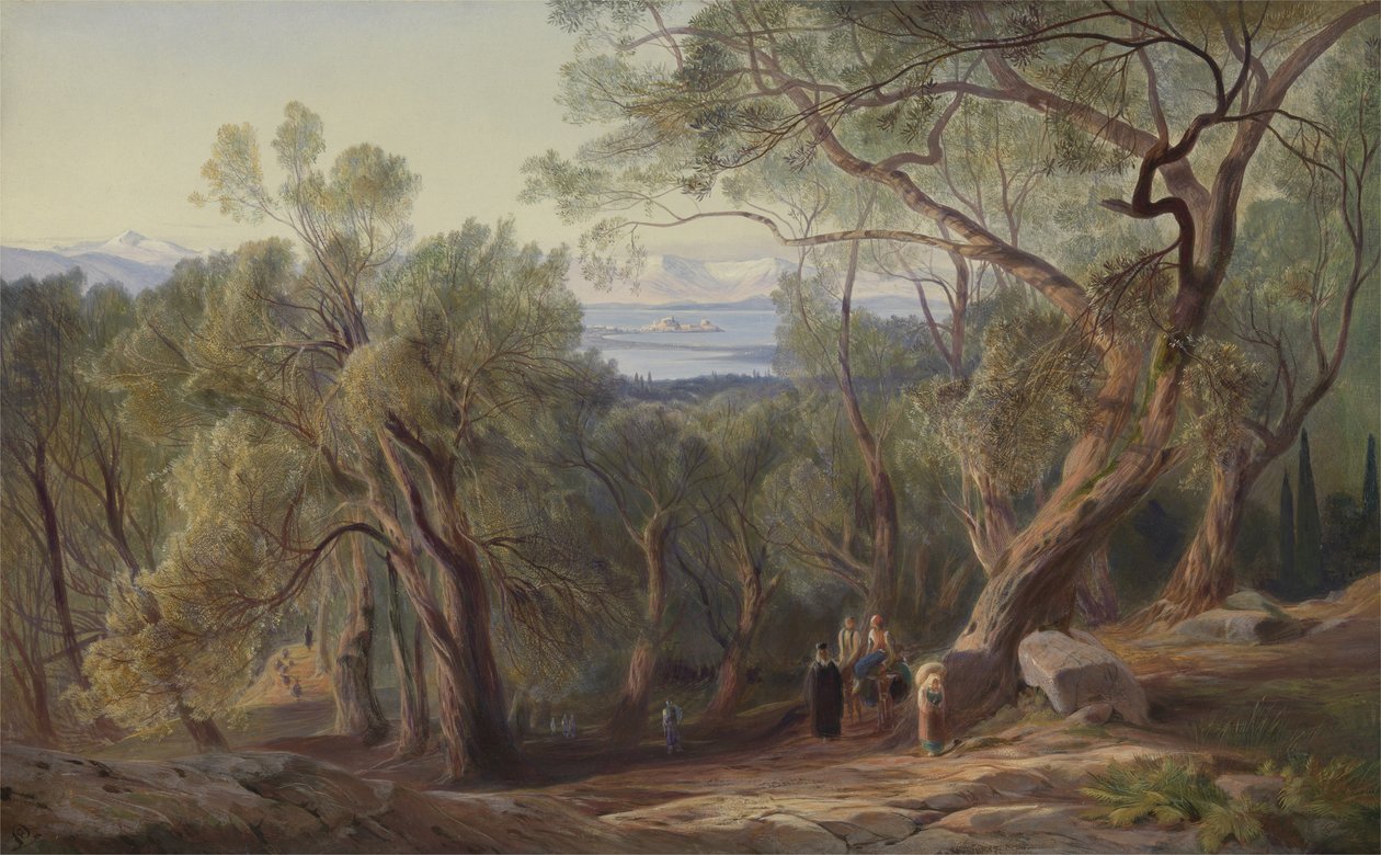 Santa Decca konumundan Korfu by Edward Lear