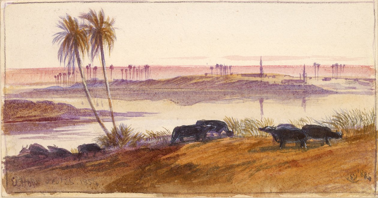 El Hon, Mısır, 1884 by Edward Lear