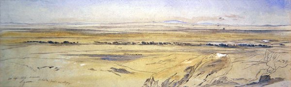 Lycaion, Arkadia by Edward Lear