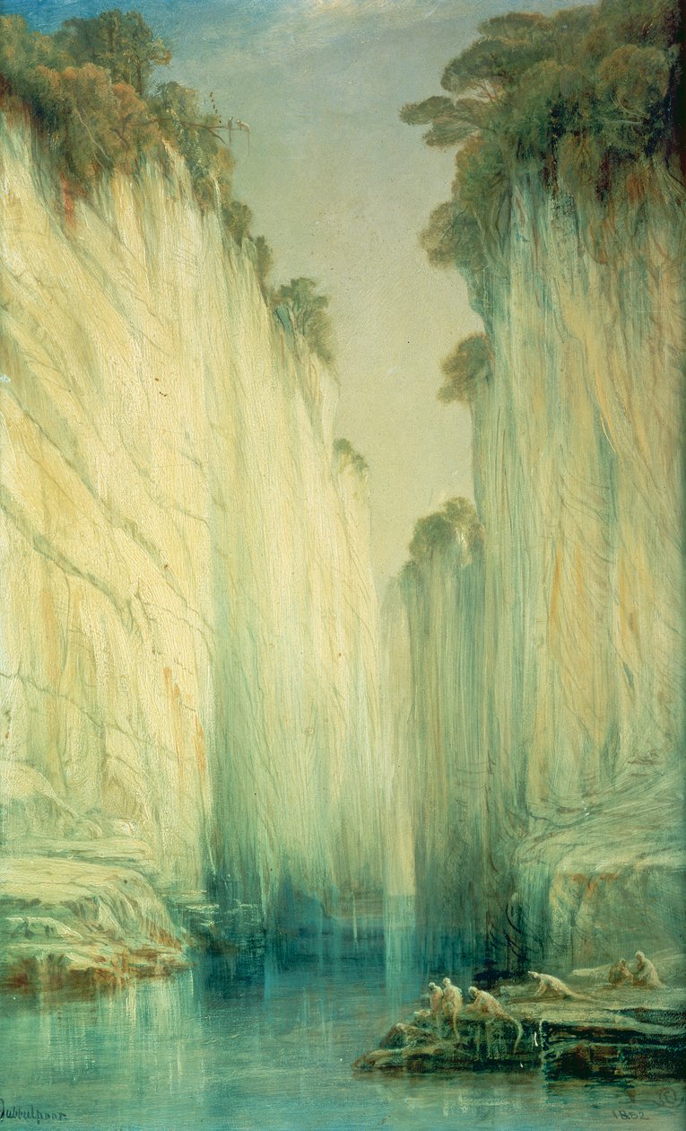 Mermer kayalar, Jabalpur, Madhya Pradesh by Edward Lear
