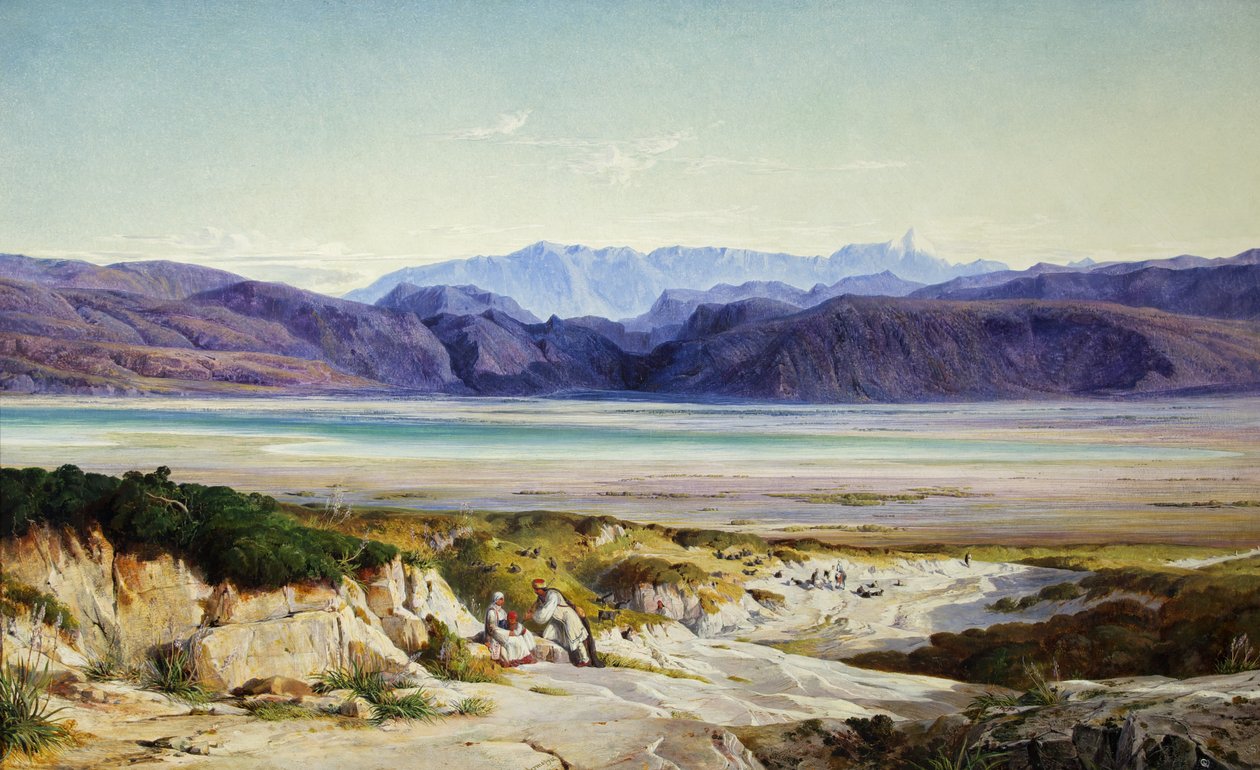 Thermopylae Dağları by Edward Lear