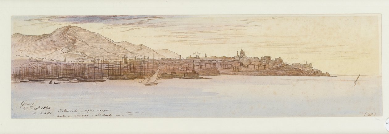 Cenova manzarası, 1864 by Edward Lear