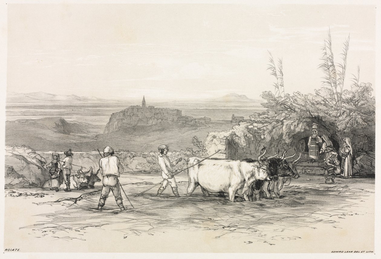 Roma ve Çevresindeki Manzaralar: Roiate by Edward Lear