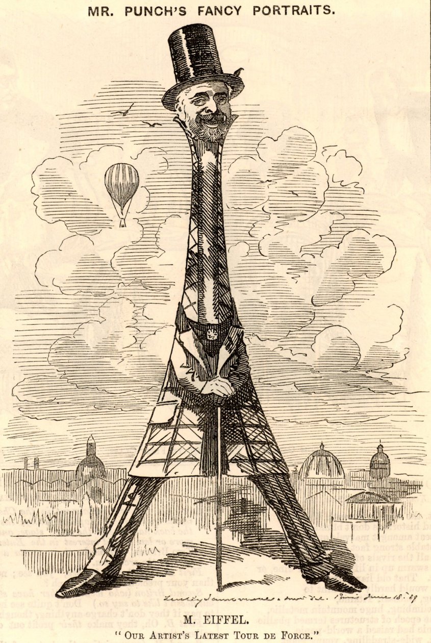 ""(Alexandre) Gustave Eiffel (1832-1923) Fransız inşaat mühendisi by Edward Linley Sambourne