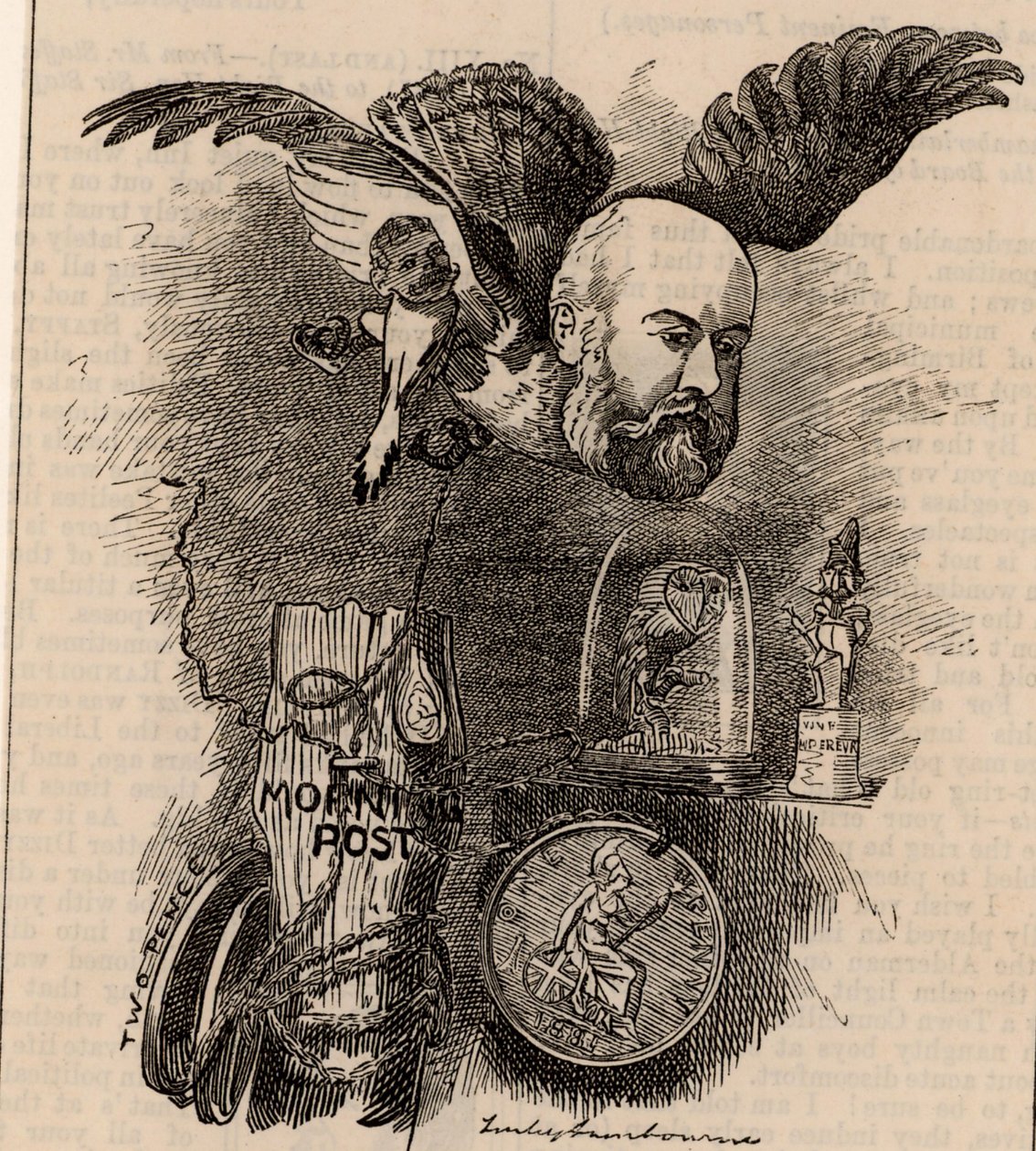 Algernon Borthwick, Ist Baron Glenesk (1830-1908) by Edward Linley Sambourne