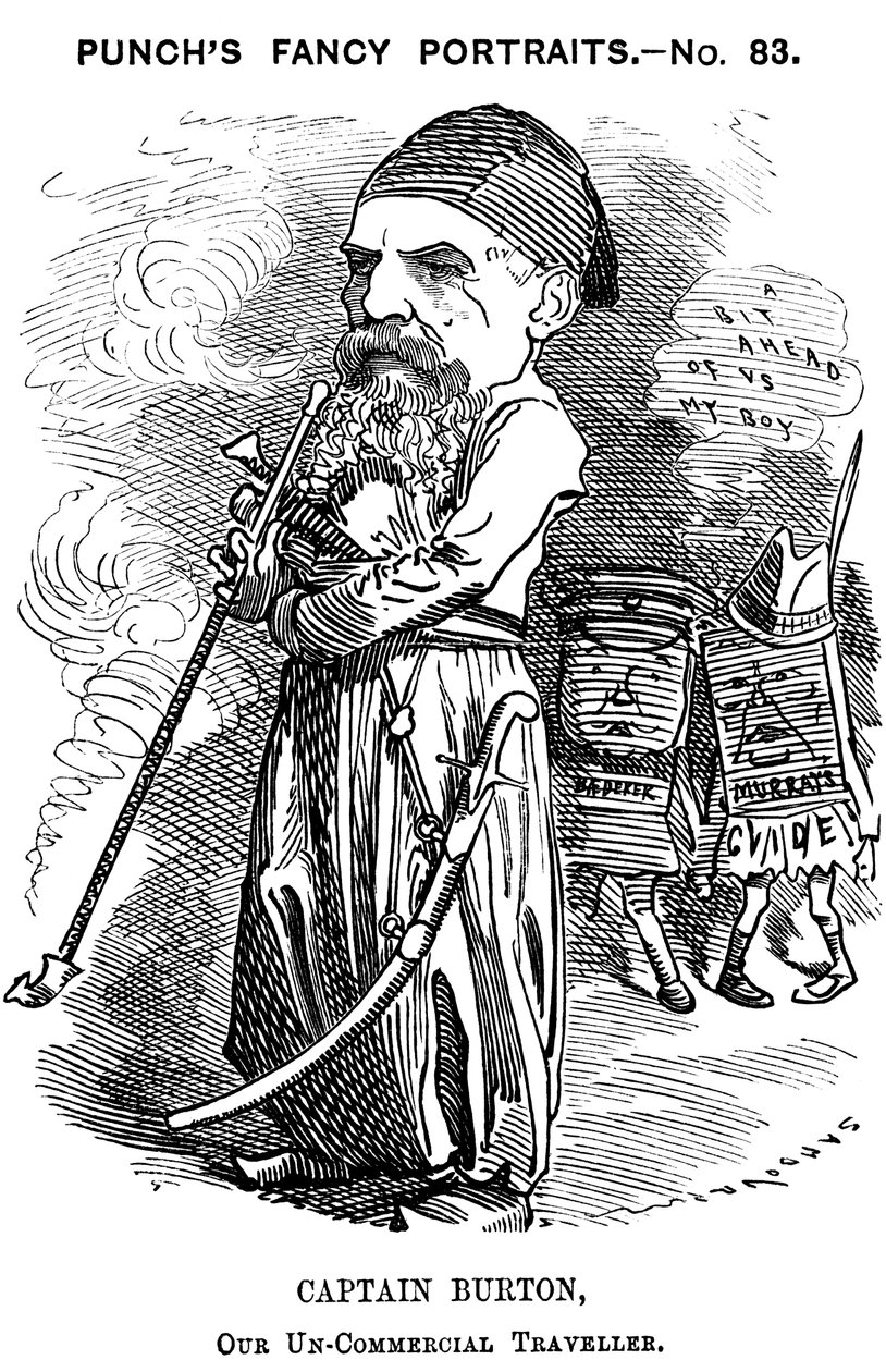 Richard Francis Burton, İngiliz kaşif ve oryantalist, 1882 by Edward Linley Sambourne